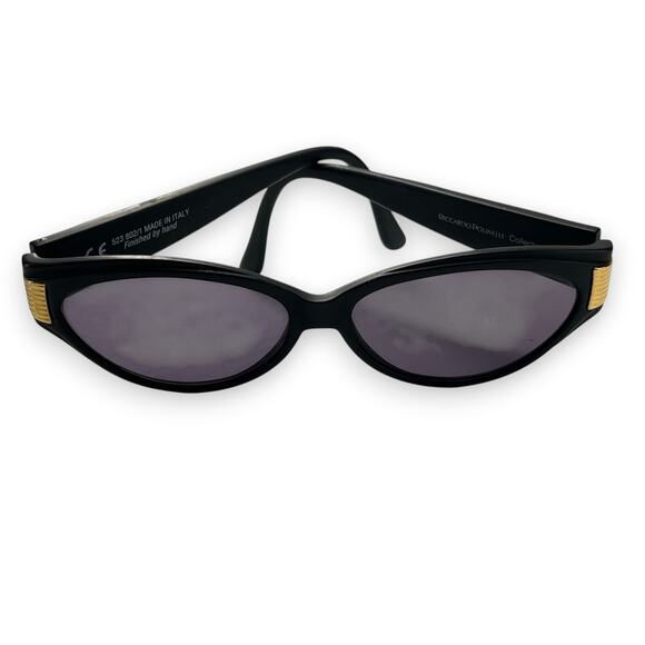 Vintage y2K  Riccardo Polinelli Collection Sunglasses black cat-eye frame womens main image 4